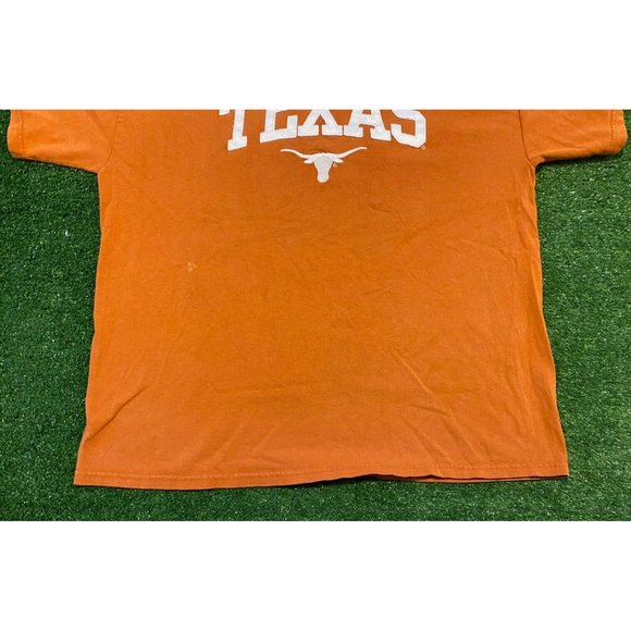 Retro Y2K Texas UT Longhorns arch tackle twill t-shirt large orange Hook em - Picture 6 of 11